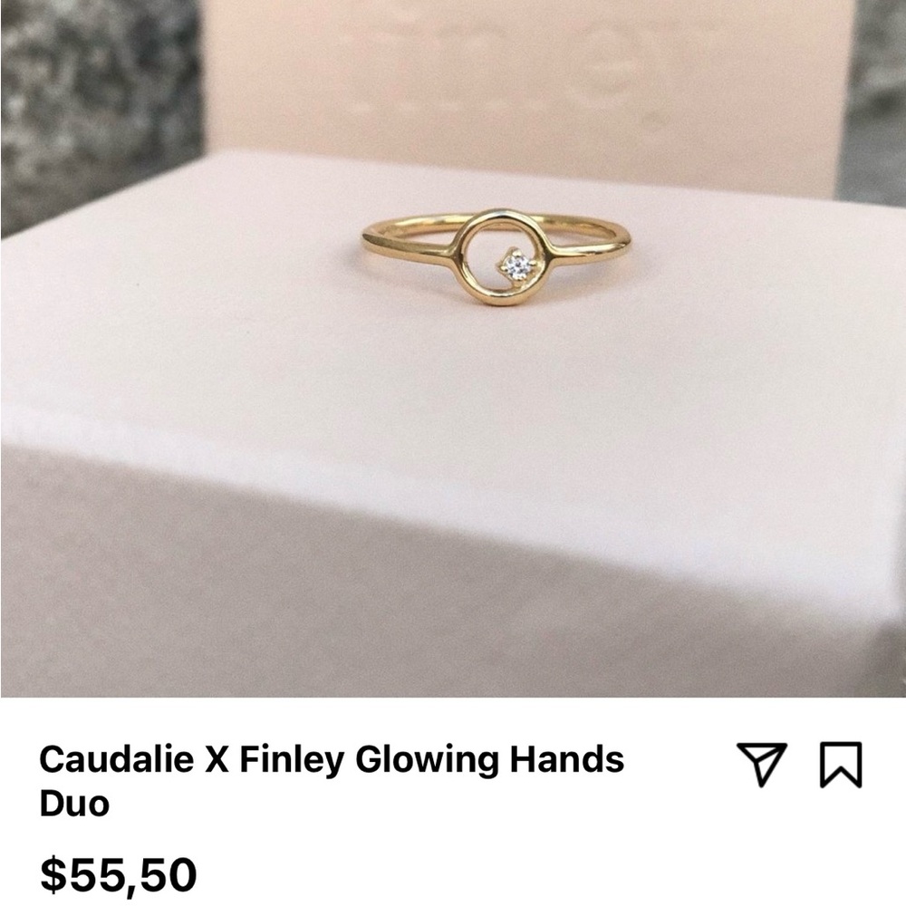 18k gold vermeil ring with white sapphire